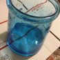EXCELLENT CONDITION Seeded Aquamarine Glass Vase/Canister- 6.75"T x 5.25"W Mouth