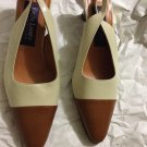 NEW Ralph Lauren Collection 2-Tone Leather Slingbacks Made in Italy - 6C
