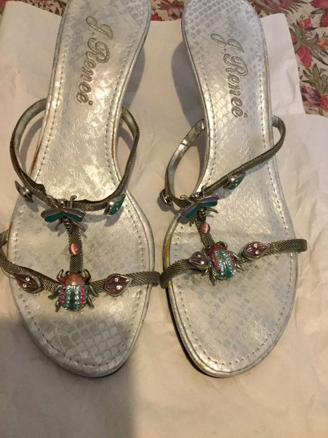 EXCELLENT CONDITION J. Renee NIcco Women's Slipon Sandal w/ Bling! - 7M