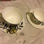 NEW Pair (2) Penelope Dullaghan for Crate & Barrel Tea Cup and Saucer Sets