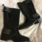 NEW Cole Haan Women's Black Suede Motorcycle Boots - 6M