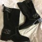NEW Cole Haan Women's Black Suede Motorcycle Boots - 6M