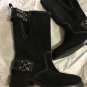 NEW Cole Haan Women's Black Suede Motorcycle Boots - 6M