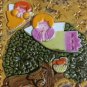 EXCELLENT COND Glazed Ceramic Hanging Wall Art/Plaque Nativity Scene - 11.25"T