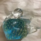 EXCELLENT CONDITION Vintage Murano Controlled Bubble Art Glass Sculpture - Duck