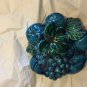 VINTAGE Italian Pottery Blue-Green Covered Bowl - 8&acirc;��W x 9&acirc;��T