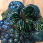 VINTAGE Italian Pottery Blue-Green Covered Bowl - 8&acirc;��W x 9&acirc;��T