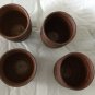 EXC. CONDITION Set of 4 Studio Pottery Swirl Drinking Cups - 2.25âW x 3.625âT
