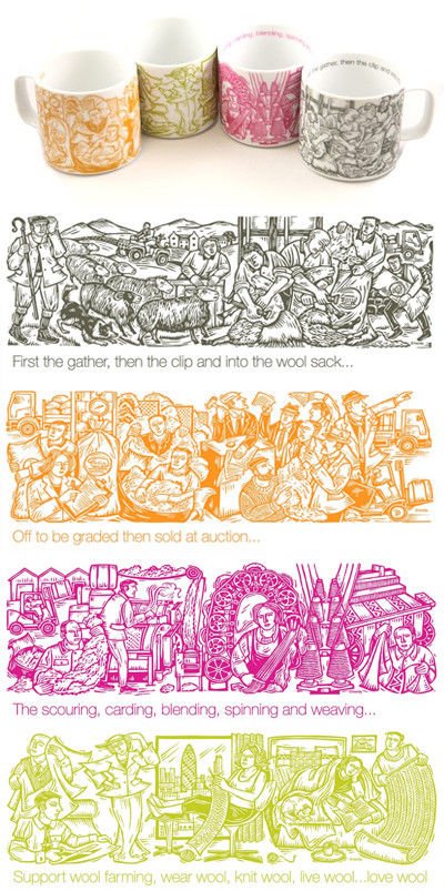 NEW Herdy The Wool Journey Graphic Dish Towel - OOP