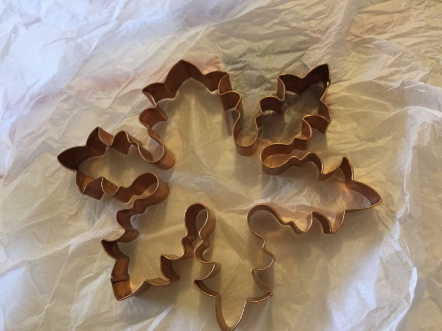 EXCELLENT CONDITION Variety of Solid Copper Cookie Cutters - Winter Theme
