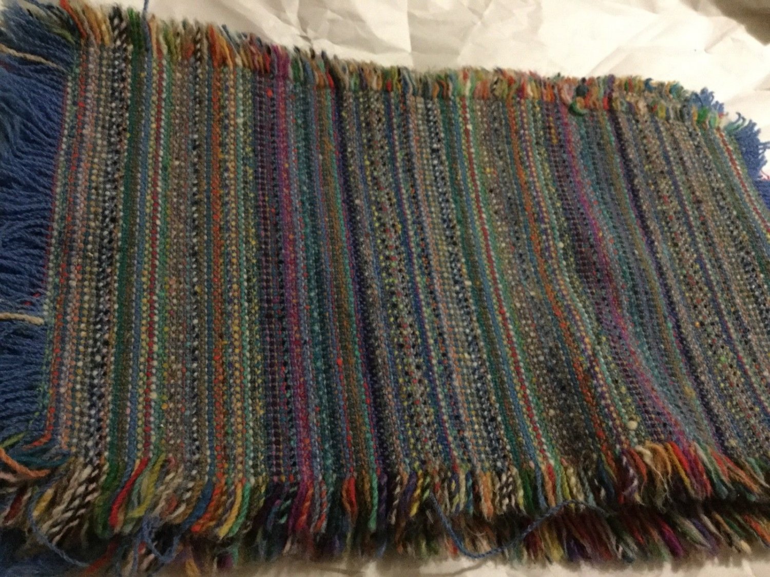SET of 4 Artisan Made Woven Wool Placemats 16" x 9"