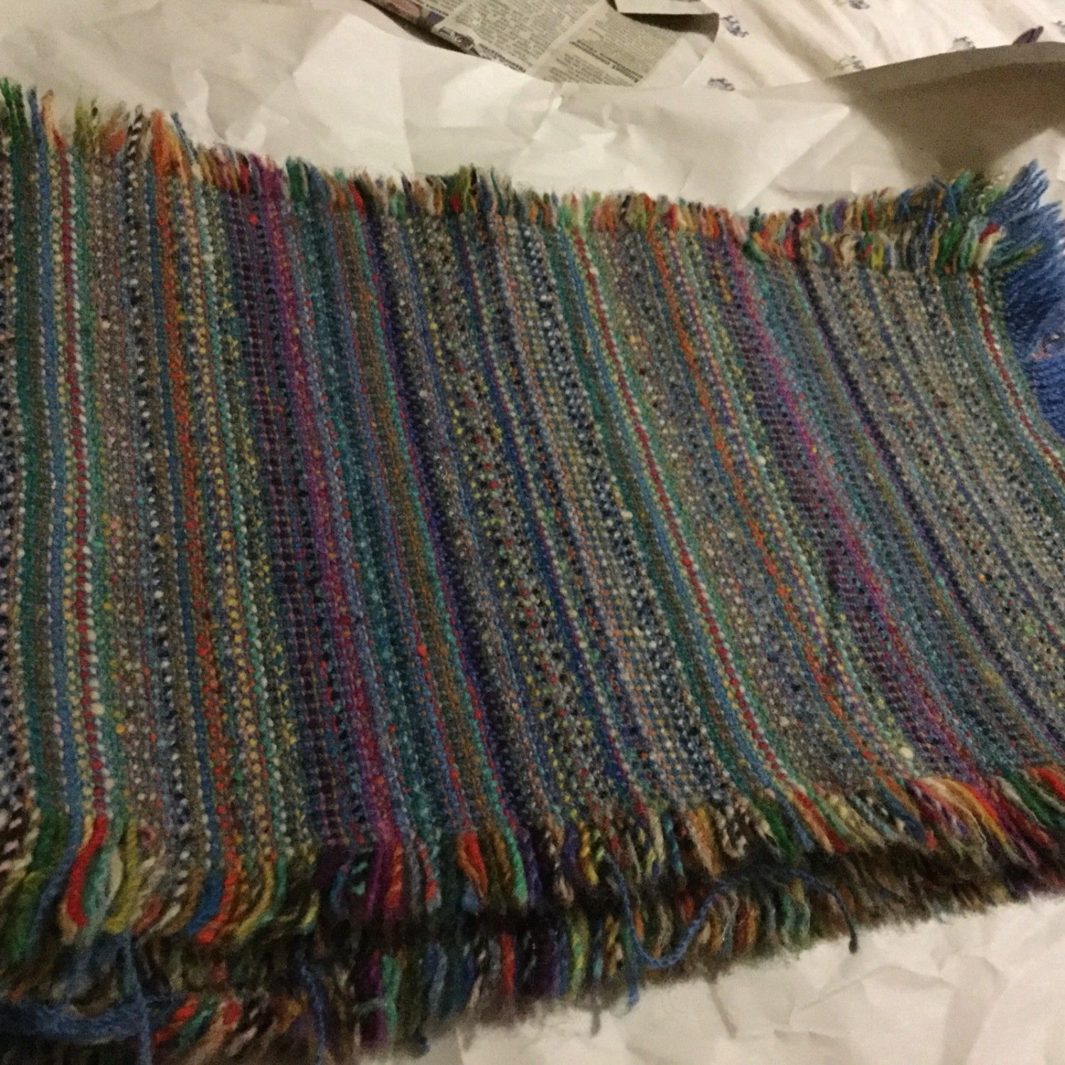 SET of 4 Artisan Made Woven Wool Placemats 16" x 9"