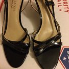 EXCELLENT CONDITION Talbots Black Patent Leather Strappy Slingbacks - 7.5