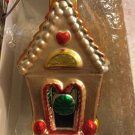 NEW Department 56 Mercury Glass Hand Blown Candy House Christmas Ornament -7”T