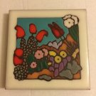 VINTAGE Masterworks Hand Crafted Art Tile Coaster - 4” x 4”