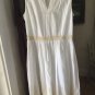 NEW Ann Taylor $149 White Sleeveless Dress with Eyelet Detailing at Hem - 6