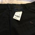 NEW Brooks Brothers Hudson Advantage Chino Men's Pants Pleated Black - 34” x 34”