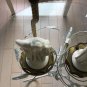 EXCELLENT CONDITION Pair of Vintage Fine Porcelain Figural Lamps on Brass Base