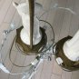 EXCELLENT CONDITION Pair of Vintage Fine Porcelain Figural Lamps on Brass Base
