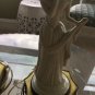 EXCELLENT CONDITION Pair of Vintage Fine Porcelain Figural Lamps on Brass Base