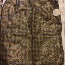 NEW Rachel Roy Gold Lurex Plaid Mini Skirt Fully Lined in Silk - 6