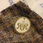 NEW Rachel Roy Gold Lurex Plaid Mini Skirt Fully Lined in Silk - 6