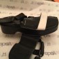 NEW Marithe Francois Girbaud Women's Leather Black w/ White Sandals - EU 37
