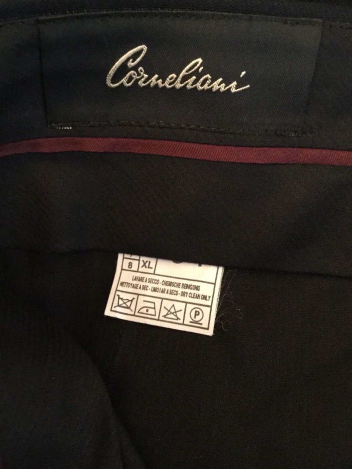 NEW CORNELIANI Men&acirc;��s Wool Double-Pleat Dress Pants - IT 54