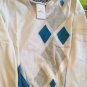 NEW Aquascutum Golf Womens 100% Cotton Argyle Sweater - L