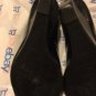 EXCELLENT COND Pour La Victorie Black Patent Leather Open-Toe Wedge Pumps - 10