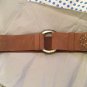 NEW De Renaudin 2.5” Wide Leather Belt w/ Genuine Horn Buckle - L (36)