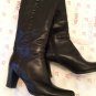 EXCELLENT CONDITION Bruno Magli Black Leather Zip Up Boots - 6.5