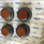 Set of 4 Glazed Marbled Red Clay Pottery Serving Bowls - 5.25&acirc;��W x 2.25&acirc;��T