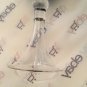NEW Set of 6 Deep amethyst Crystal Glasses w/ Clear Horn-Shaped Stem - 9"