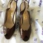 EXCELLENT CONDITION Vintage Salvatore Ferragamo Brown Open-Toe Slingbacks - 6.5