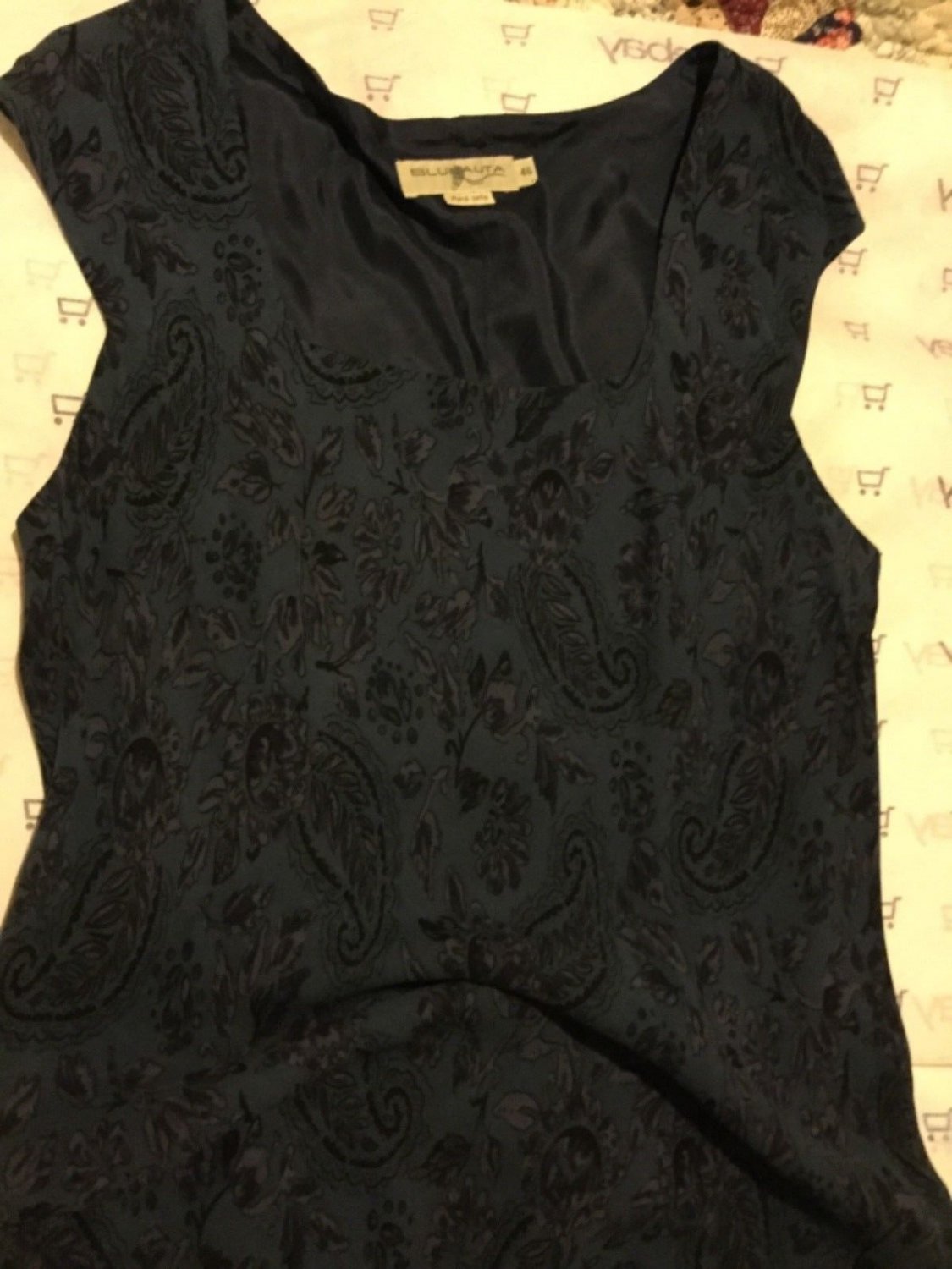 EXCELLENT CONDITION Blunauta Silk Bias-Cut Sleeveless Dress - 46