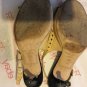 KATE SPADE Two-Color Black and Beige Open-Toe Slingbacks - 6.5