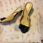 KATE SPADE Two-Color Black and Beige Open-Toe Slingbacks - 6.5