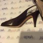 EXC CONDITION Garolini Womens Leather w/ Snakeskin Open-Toe Slingbacks - 7.5N