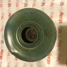 EXC COND Melissa Greene Pottery Ikebana Vase w/ Spiked Tined Frog - 8”D x 3”T