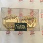 NEW Pair of Royal Copenhagen Golden Christmas Heart Cutout Metalwork Ornaments