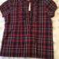 NEW Janie And Jack Girl's Plaid Top - 18-24 Months