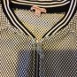 NEW Juicy Couture Black and White Contrast Knit Baseball Jacket - L