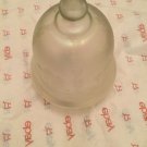 ANTIQUE Iridescent Floral Etched Glass Pendant Lamp Shade w/  4” Fitter - 9.25”T