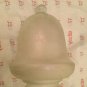 ANTIQUE Iridescent Floral Etched Glass Pendant Lamp Shade w/ 4â Fitter - 9.25âT