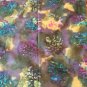 ~2 Yards Tie-Dyed Batik Fabric w/ Spider Print (70&acirc;��L x 46&acirc;��W)