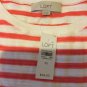 NEW Ann Taylor LOFT Women's Striped Knit Top Long Sleeve Pullover - XS