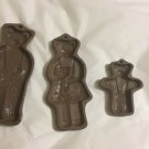 VINTAGE 4-Piece Set Hartstone Pottery Cookie Molds - 3 Bears and Sun
