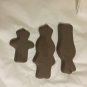 VINTAGE 4-Piece Set Hartstone Pottery Cookie Molds - 3 Bears and Sun