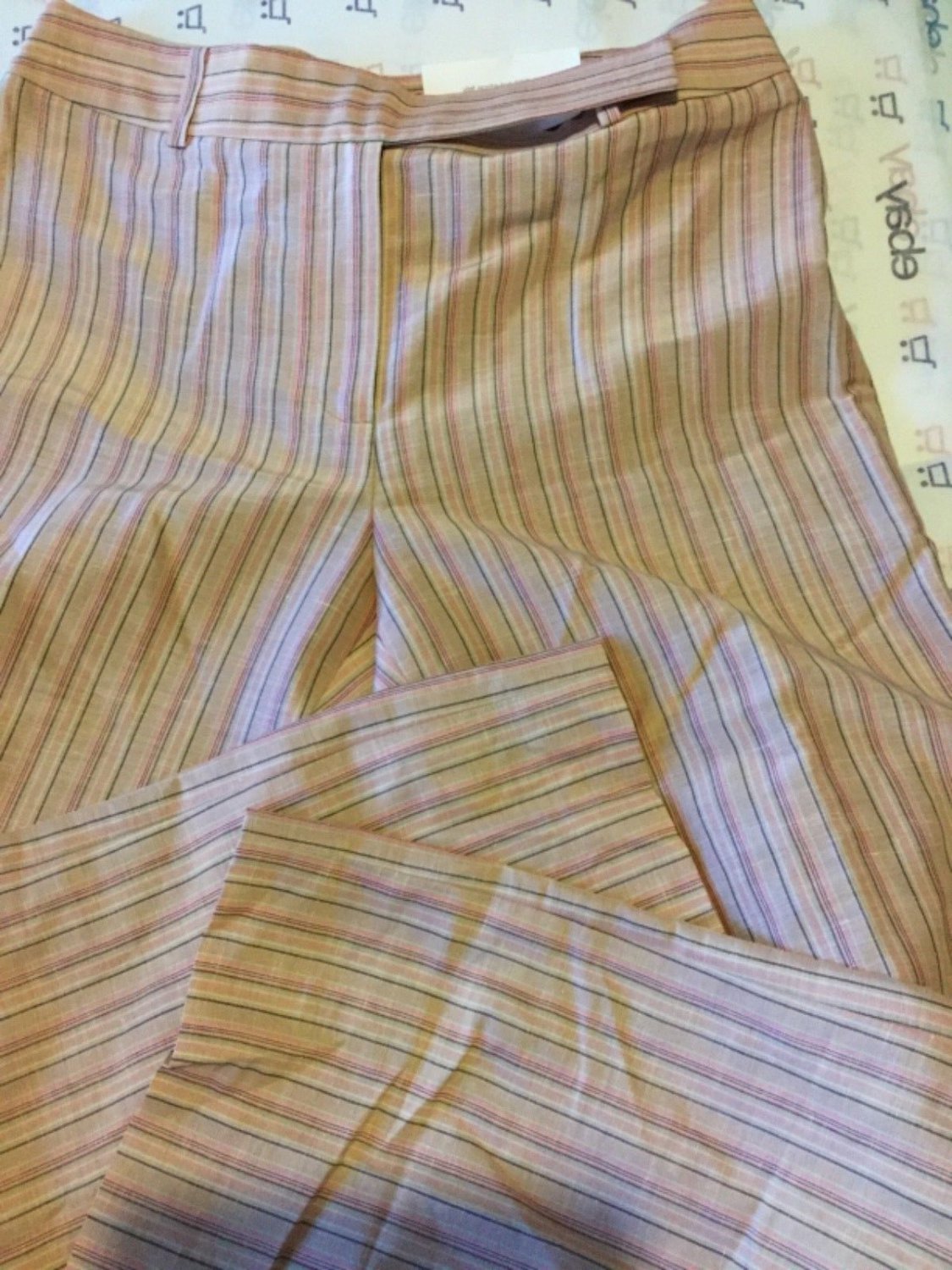 NEW Ann Taylor LOFT Striped Linen-Silk Blend Capris - 4